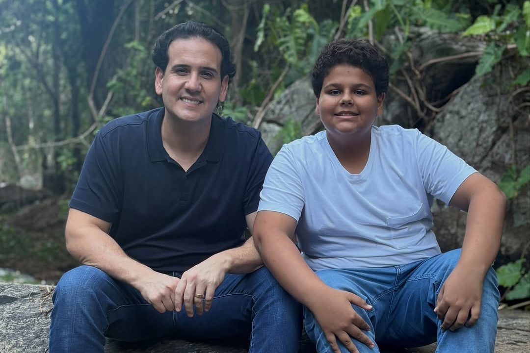 Com o filho